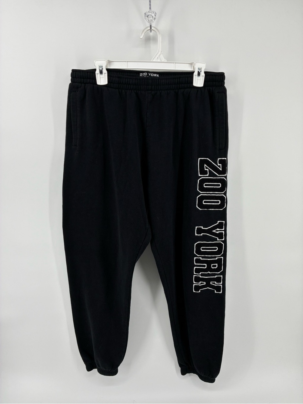 Zoo York Black Sweatpants with White Side Logo